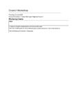 12 June Council Workshop agenda preview
