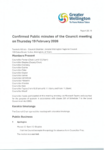 Confirmed Public minutes of the Council meeting on 19 February 2026 preview