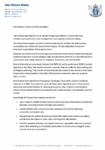 Letter from Minister Watts regarding climate change assumptions in council planning preview