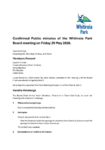 Confirmed Public minutes of the Whitireia Park Board meeting on 29 May 2026 preview