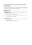 Public Agenda for the Environment and Climate Committee Workshop 20 August 2026 preview