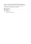 Public Agenda for the Public Transport Committee Workshop 13 August 2026 preview