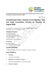 Unconfirmed Public minutes of the Finance, Risk and Audit Committee meeting on 18 August 2026 preview