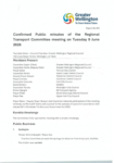 Confirmed Public minutes of the Regional Transport Committee on Tuesday 9 June 2026 preview