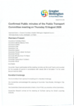 Confirmed Public minutes of the Public Transport Committee meeting on Thursday 13 August 2026 preview