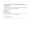 Environment and Climate Committee workshop agenda 22 October 2026 preview