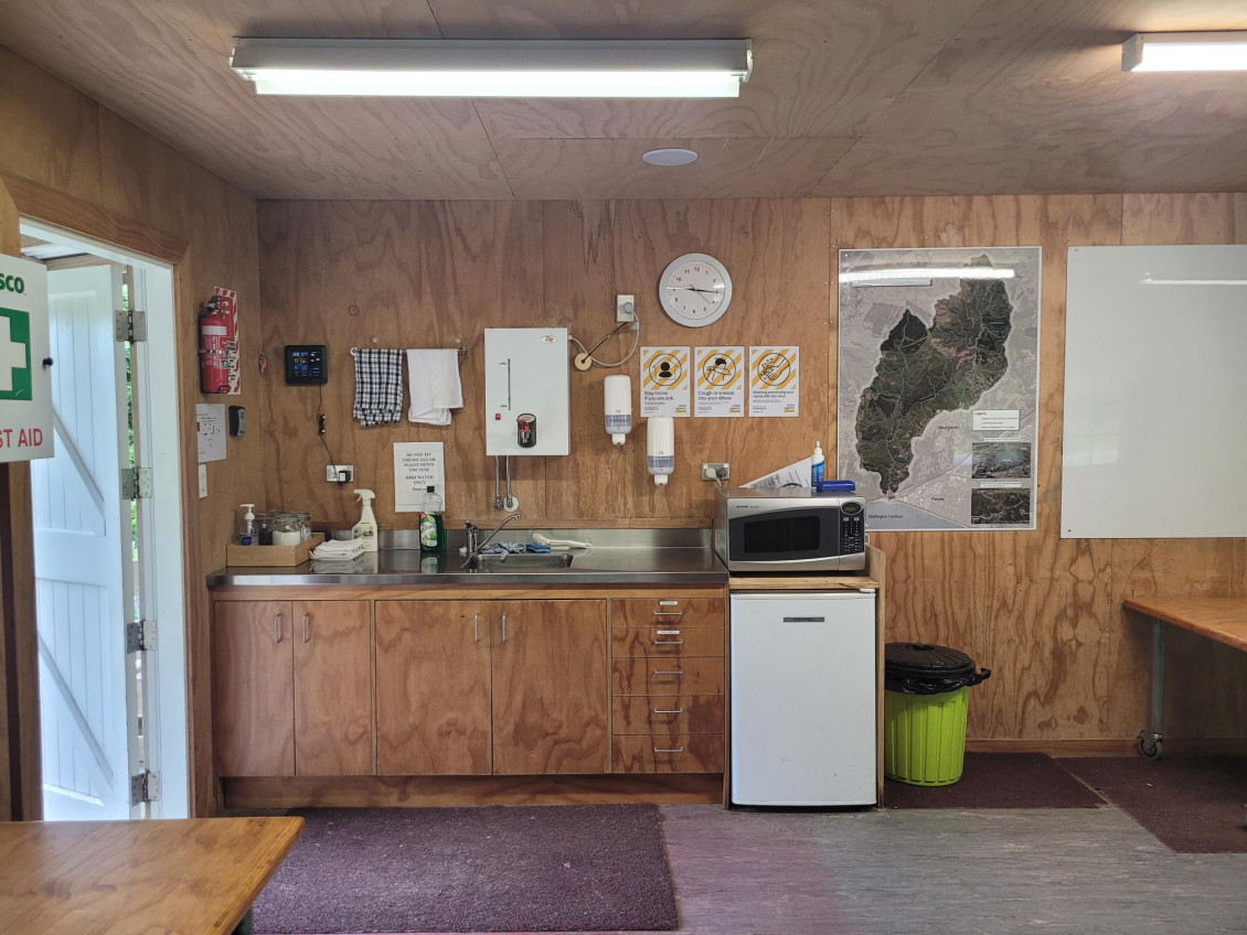 The kitchen inside the Woolshed